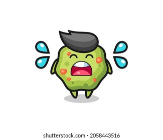 ilustración de tiras cómicas con gesto de llanto , diseño de estilo lindo para camiseta, pegatina, elemento logo