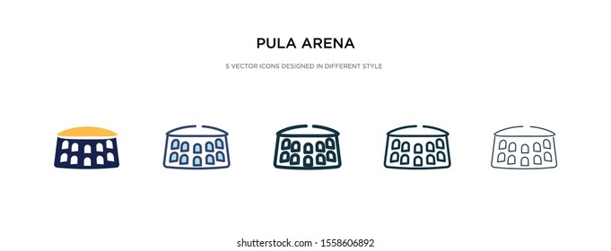 pula arena icon in different style vector illustration. two colored and black pula arena vector icons designed in filled, outline, line and stroke style can be used for web, mobile, ui