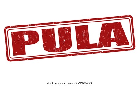 Pula grunge rubber stamp on white background, vector illustration