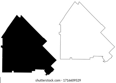 Pulaski County, Georgia (U.S. county, United States of America,USA, U.S., US) map vector illustration, scribble sketch Pulaski map