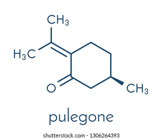 Pulegone molecule. Skeletal formula.