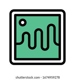 pules vector flat color icon 
