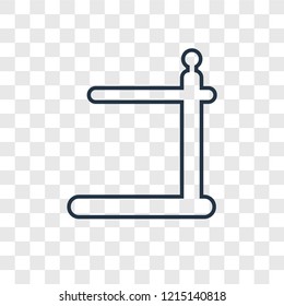 Pull up bar concept vector linear icon isolated on transparent background, Pull up bar concept transparency concept in outline style