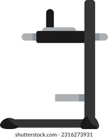 Pull Up Bar Dip Station concept, Bodyweight and circuit exercises macvhine vector icon design, Fitness and Wellness symbol Workout and Weightlifting sign Personal training equipment stock illustration