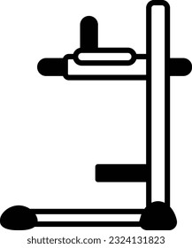 Pull Up Bar Dip Station concept, Bodyweight and circuit exercises macvhine vector icon design, Fitness and Wellness symbol Workout and Weightlifting sign Personal training equipment stock illustration