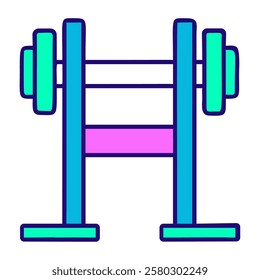 Pull up bar gym equipment icon isolated vector