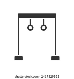 Pull Up Bar Icon Sign Symbol Vector