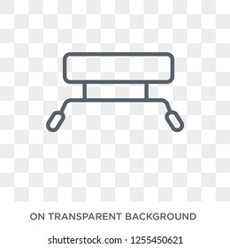 Pull up bar icon. Trendy flat vector Pull up bar icon on transparent background from Gym and fitness collection. High quality filled Pull up bar symbol use for web and mobile