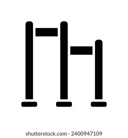 pull up bar icon. vector glyph icon for your website, mobile, presentation, and logo design.