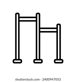 pull up bar icon. vector line icon for your website, mobile, presentation, and logo design.