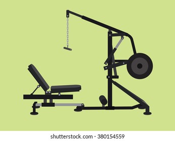 pull down machine isolated with green background vector