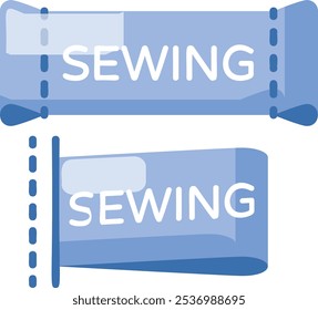 Pull the fabric layers through the bottom opening to turn the finished lined pocket concept vector flat icon design, Handcrafted symbol Perfect fit clothing sign,Sew Tailor materials illustration