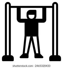 Pull up gym sport equipment illustration