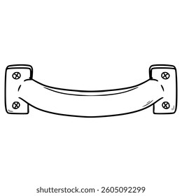 pull handle illustration hand drawn outline vector
