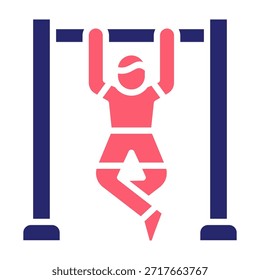 Pull-Up-Symbol Farbe Füllung Stil Vektorgrafik