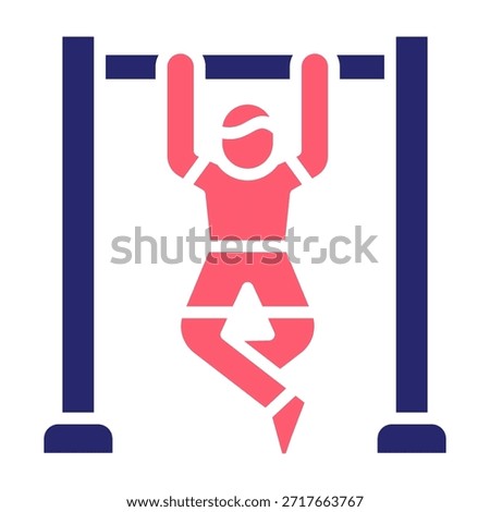 Pull Up Icon Color Fill Style Vector Illustration