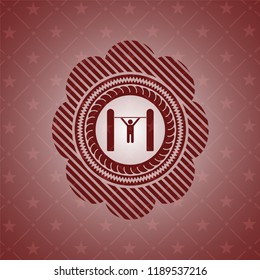 pull up icon inside badge with red background