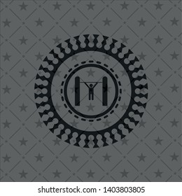 pull up icon inside retro style black emblem
