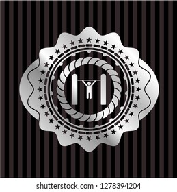 pull up icon inside silver emblem