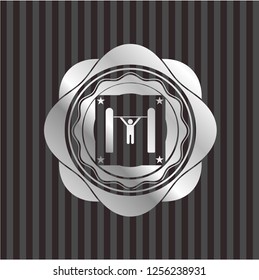 pull up icon inside silver shiny emblem