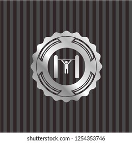 pull up icon inside silvery emblem