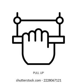 Ziehen Sie das Symbol nach oben. Line Art Design einzeln auf weißem Hintergrund