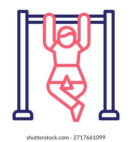 Pull-Up-Symbol Linie Farbe Stil Vektorgrafik