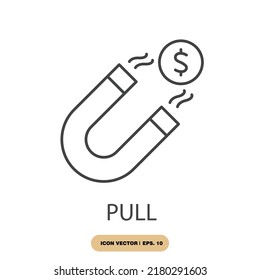 pull icons  symbol vector elements for infographic web