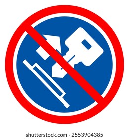 Pull Key Symbol Sign, Vector Illustration, Isolate On White Background Label.EPS10