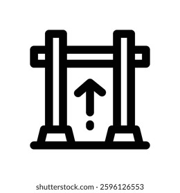 pull up line icon. Clean and minimalist vector icon for websites, mobile apps, presentations, and logos. Fully scalable and customizable for any project.
