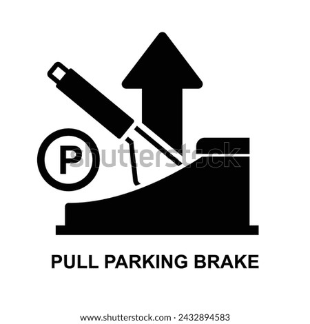 Pull parking brake icon isolated on background vector illustration.