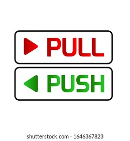 Pull and push vector sign
