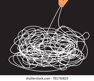 Pull The Right String And  Untangle Complex Knot
