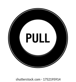 Pull sign, Coffee shop sticker