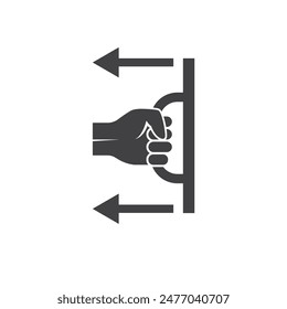 pull sign icon vector element design template web