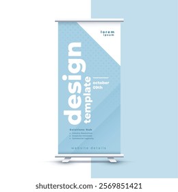 pull up standee display cover template for business marketing vector
