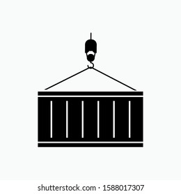 
Pulley of Container Icon - Shipping Vector, Sign and Symbol for Design, Presentation, Website or Apps Elements.