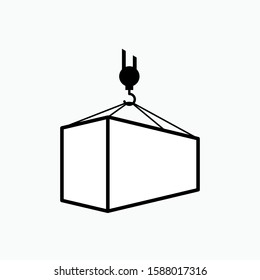 
Pulley of Container Icon - Shipping Vector, Sign and Symbol for Design, Presentation, Website or Apps Elements.
