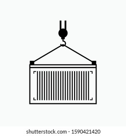 Pulley of Container Icon. Shipping Vector. Export Import Illustration. Applied as Trendy Symbol for Design Elements, Websites, Presentation and Application - Vector. 