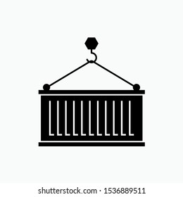 Pulley and Container Icon - Vector, Sign and Symbol for Design, Presentation, Website or Apps Elements.