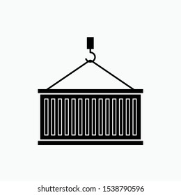 Pulley and Container Icon - Vector, Sign and Symbol for Design, Presentation, Website or Apps Elements.