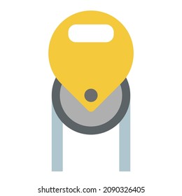pulley flat clipart vector illustration