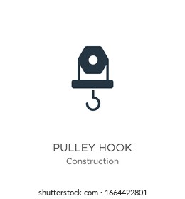 Pulley hook icon vector. Trendy flat pulley hook icon from construction collection isolated on white background. Vector illustration can be used for web and mobile graphic design, logo, eps10
