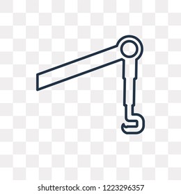 Pulley Hook vector outline icon isolated on transparent background, high quality linear Pulley Hook transparency concept can be used web and mobile