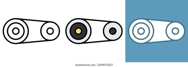 Pulley Icon, the pulley icon is commonly used to represent the function and importance of pulleys in different applications.