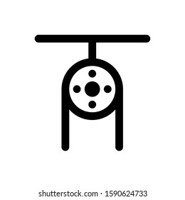 pulley icon with line style