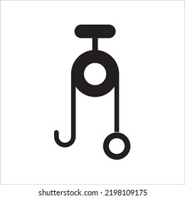 pulley icon logo vector design, this vector image can be used to create company logos and others