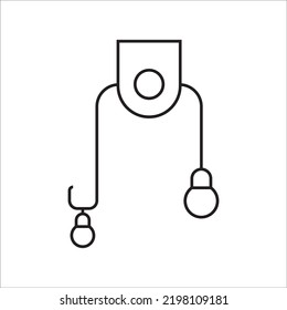 pulley icon logo vector design, this vector image can be used to create company logos and others