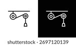 Pulley icon Logo. Vector Illustration. EPS Illustration.