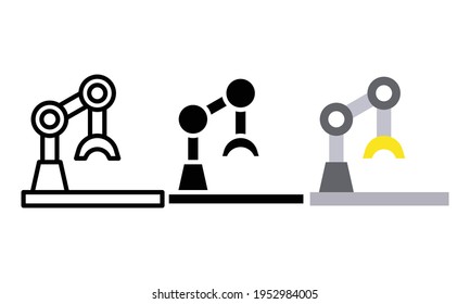 pulley icon, machine vector, lever symbol with various styles